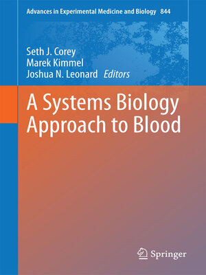 cover image of A Systems Biology Approach to Blood